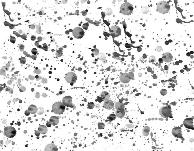 black and white splatters
